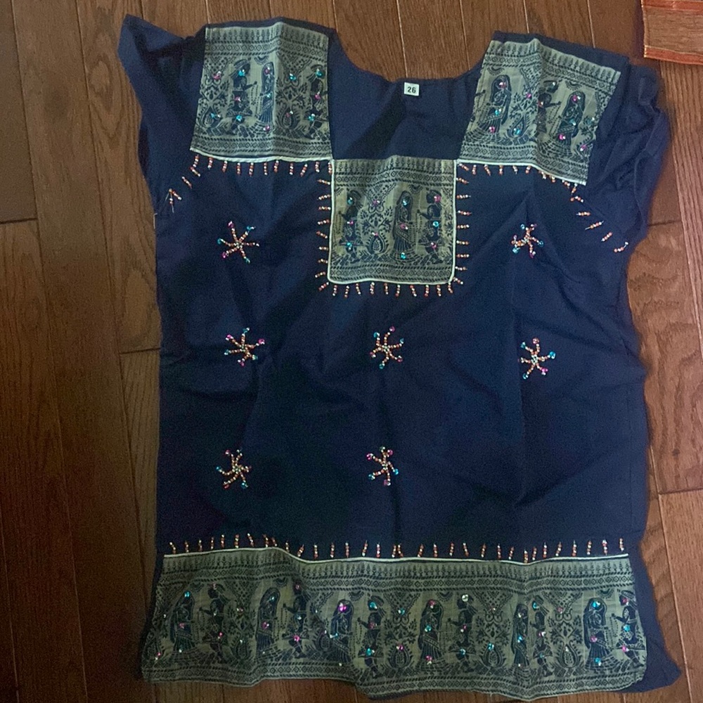 Navy blue Indian kurta